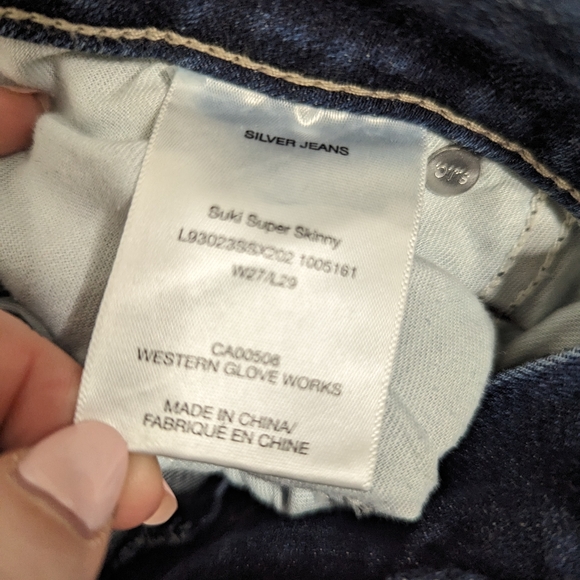 Silver jeans co Suki Mid Rise Skinny Jeans size 27 - Picture 3 of 5